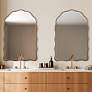 3_Noble Park Seren Antique Bronze 24" x 36" Arch Wall Mirror more views