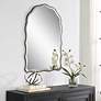 4_Noble Park Seren Antique Bronze 24" x 36" Arch Wall Mirror more views