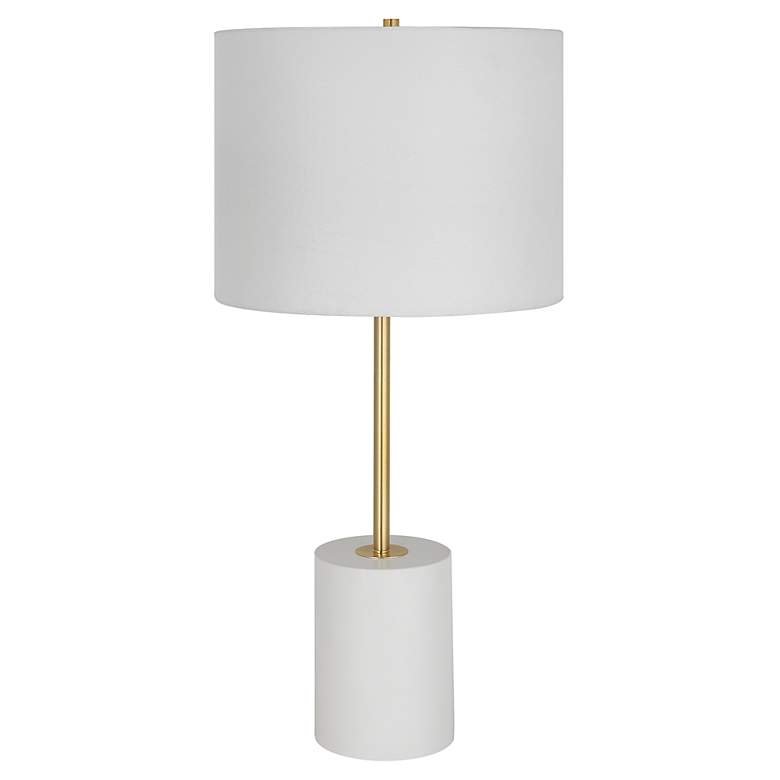 Image 2 Noble Park Serena White and Gold Metal Table Lamp