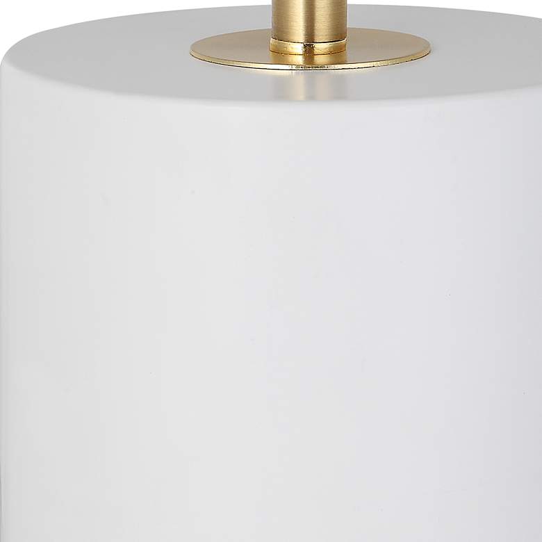 Image 4 Noble Park Serena White and Gold Metal Table Lamp more views