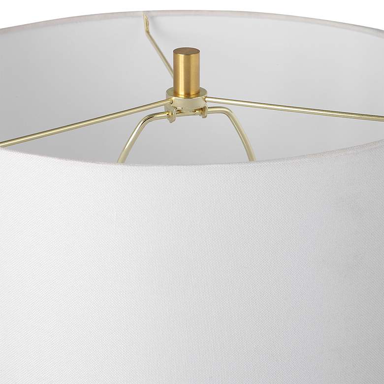 Image 5 Noble Park Serena White and Gold Metal Table Lamp more views