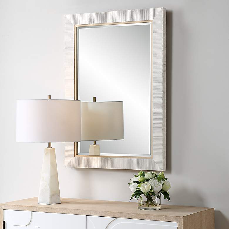 Image 3 Noble Park Serenova White 25" x 35" Rectangular Wall Mirror more views