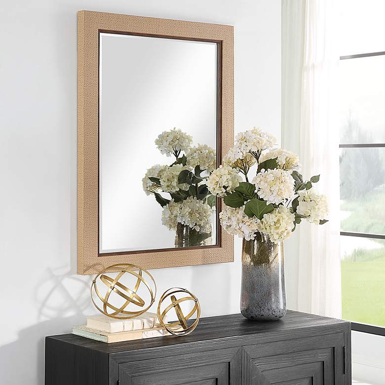 Image 3 Noble Park Solenne Beige 28" x 38" Rectangular Wall Mirror more views