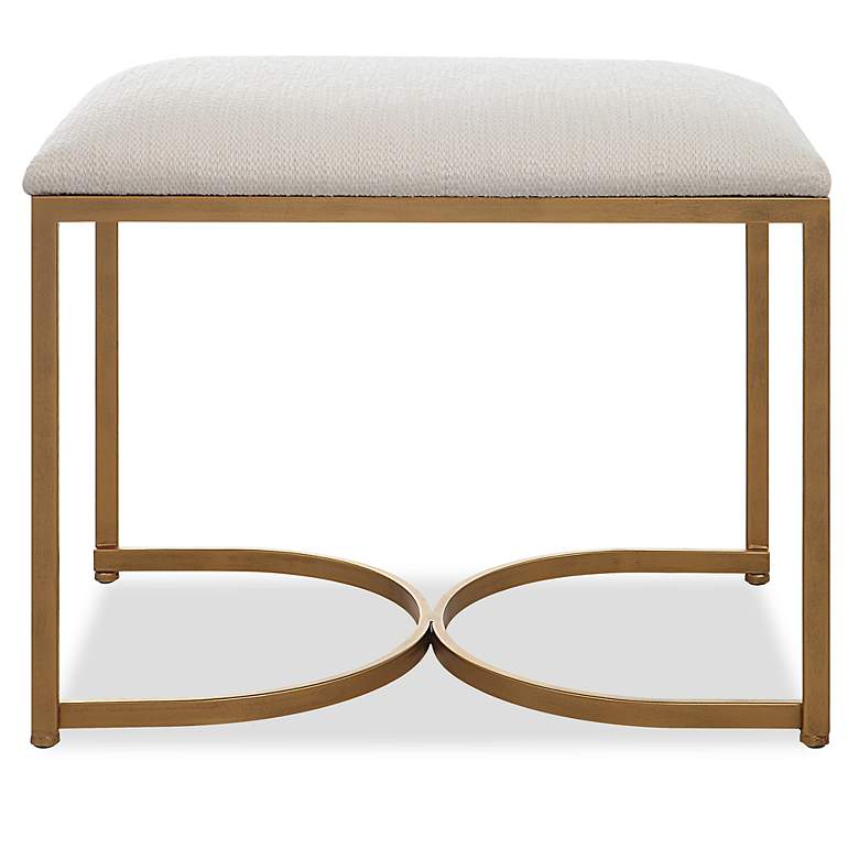 Image 2 Noble Park Sonora 24"W Rectangular Brushed Brass Bench