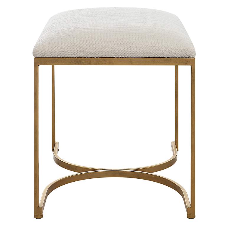 Image 4 Noble Park Sonora 24"W Rectangular Brushed Brass Bench more views