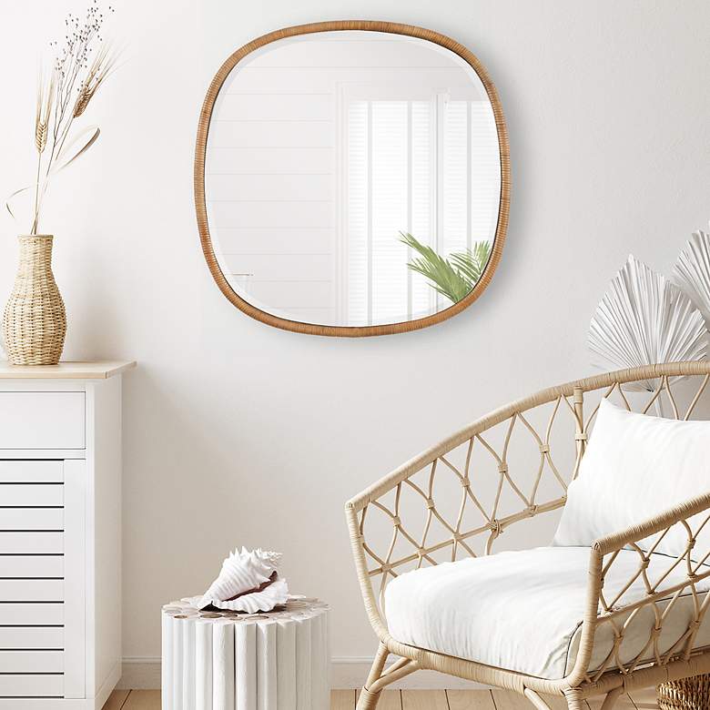 Image 1 Noble Park Stella Vue Natural 34" Round Wall Mirror