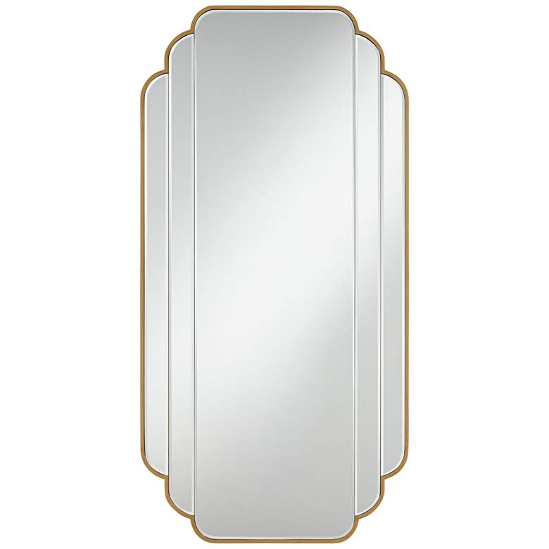 Image 3 Noble Park Symphony 47" x 23 1/2" Gold Scalloped Edge Wall Mirror