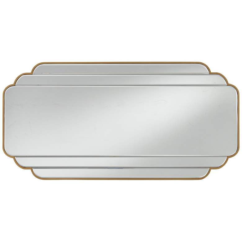 Image 6 Noble Park Symphony 47" x 23 1/2" Gold Scalloped Edge Wall Mirror more views