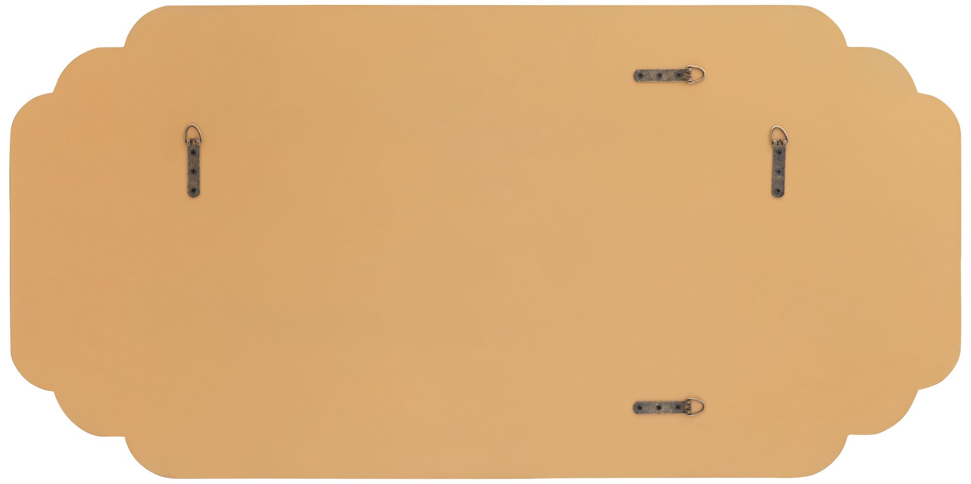 Noble Park Symphony 47" x 23 1/2" Gold Scalloped Edge Wall Mirror in scene