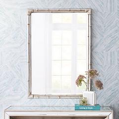 Noble Park Takeo 31 x 43 Rectangular Silver Bamboo Wall Mirror | www.lampsplus.com