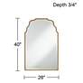 Noble Park Tali Antique Gold 40" x 26" Wave Traditional Mirror in scene