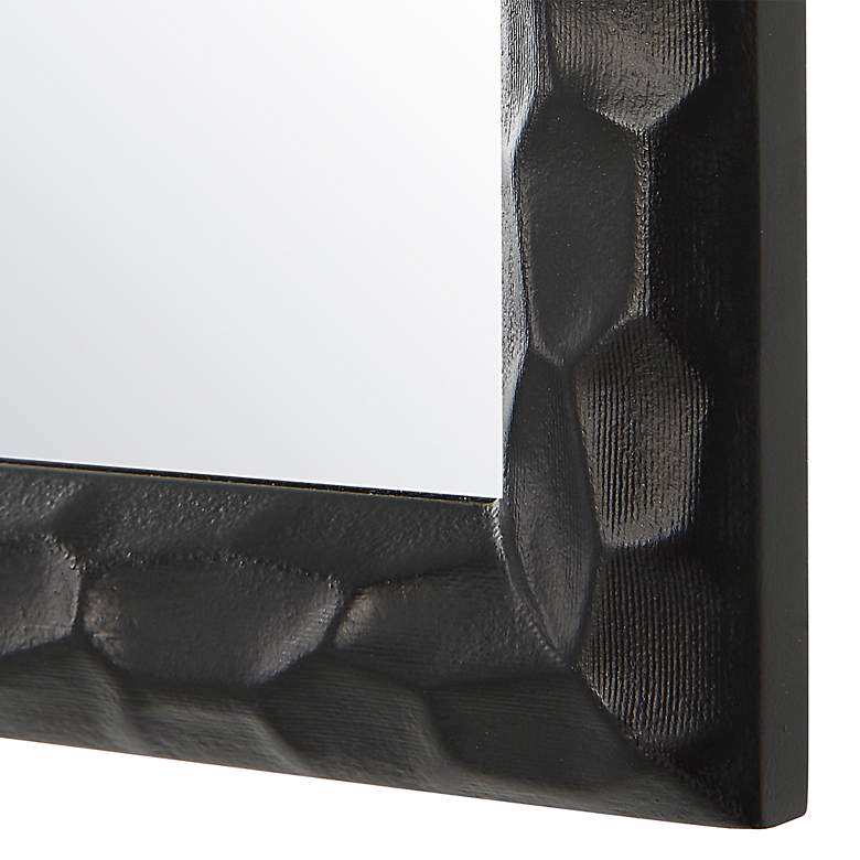 Image 6 Noble Park Tallis Matte Black 22" x 36" Arch Wall Mirror more views