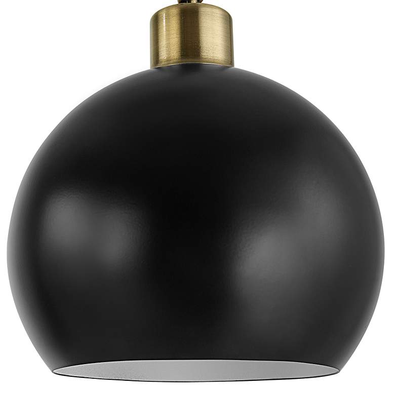 Image 4 Noble Park Tieren Brass and Black Arc Floor Lamp more views