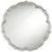 Noble Park Turin Silver 34 1/2" Wide Round Scalloped Edge Wall Mirror