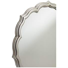 Image3 of Noble Park Turin Silver 34 1/2" Wide Round Scalloped Edge Wall Mirror more views