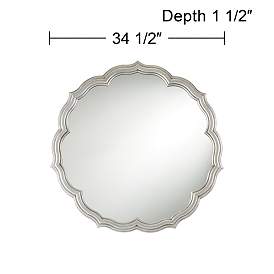 Image5 of Noble Park Turin Silver 34 1/2" Wide Round Scalloped Edge Wall Mirror more views