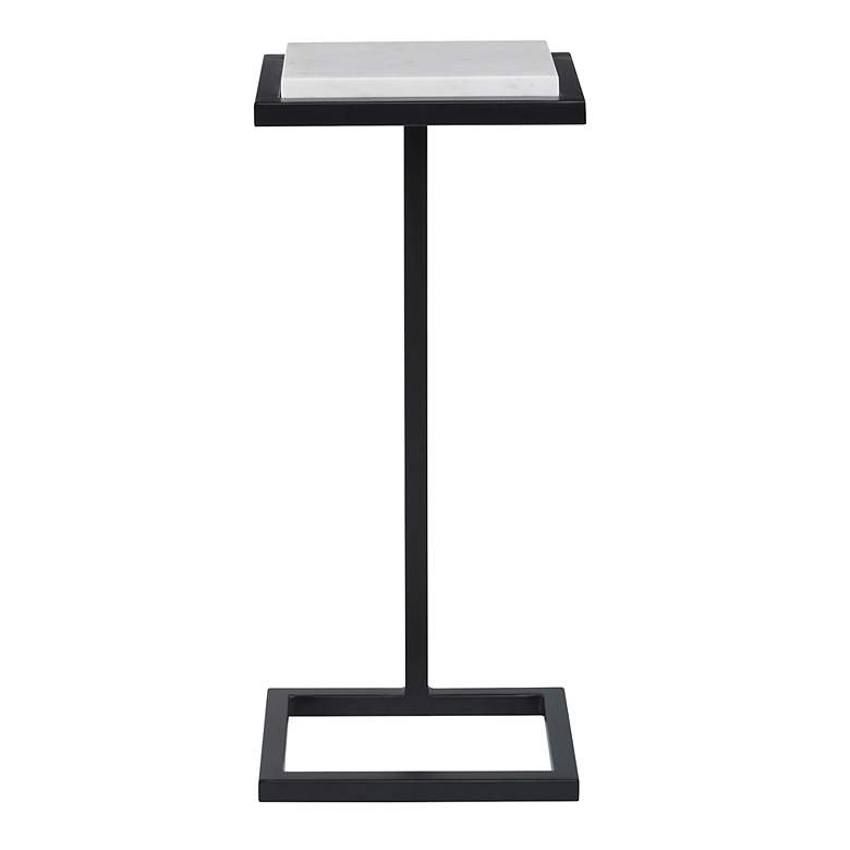 Image 2 Noble Park Valencia 10"W Black and White Marble Accent Table