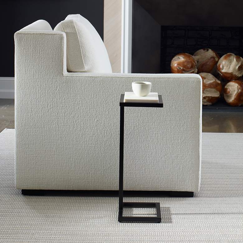 Image 3 Noble Park Valencia 10"W Black and White Marble Accent Table more views