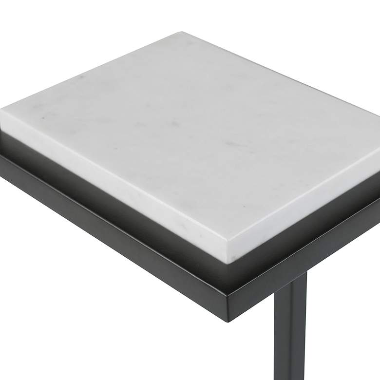 Image 5 Noble Park Valencia 10"W Black and White Marble Accent Table more views