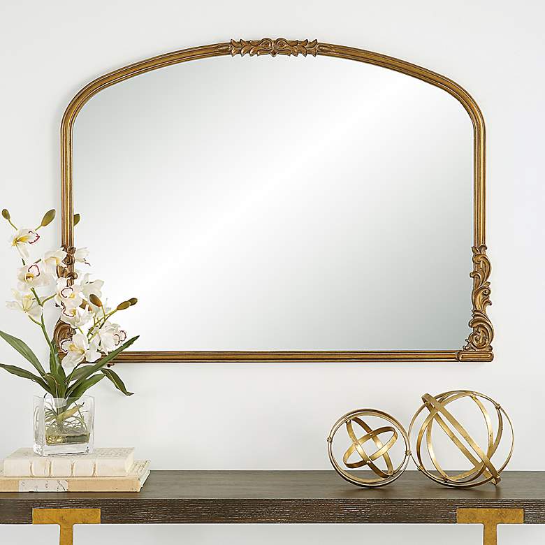 Image 1 Noble Park Vespera Antique Gold 38" x 28" Decorative Mirror