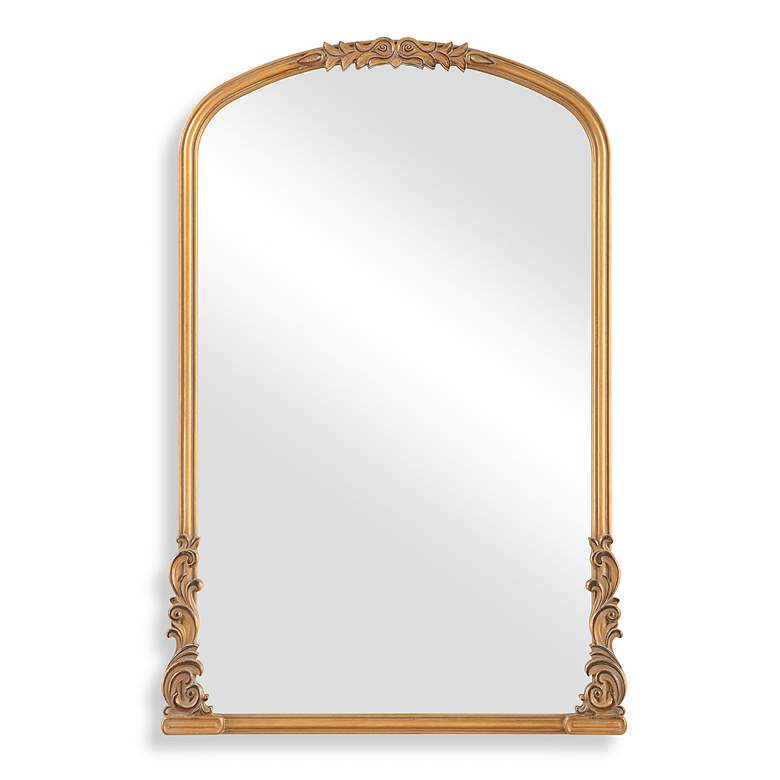 Image 2 Noble Park Vespera Antiqued Gold 23 3/4" x 36" Wall Mirror