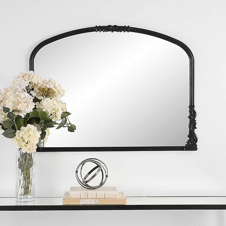 Image 3 Noble Park Vespera Satin Black 38" x 28" Decorative Mirror more views