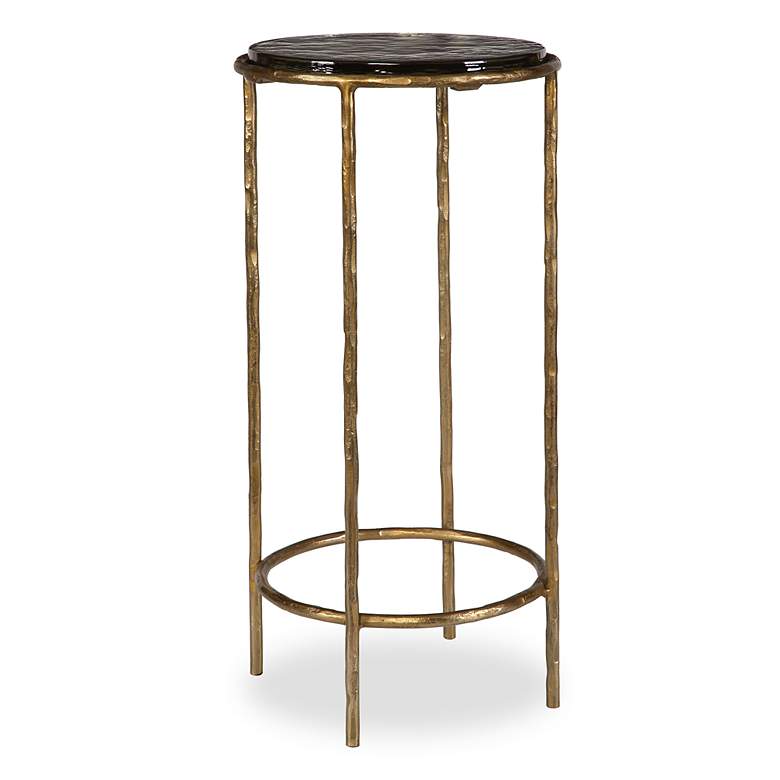 Image 2 Noble Park Victoria 12" Wide Antique Gold Accent Table
