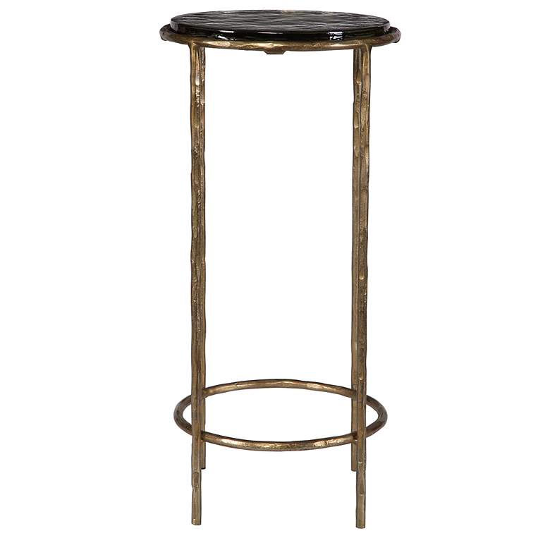 Image 4 Noble Park Victoria 12" Wide Antique Gold Accent Table more views