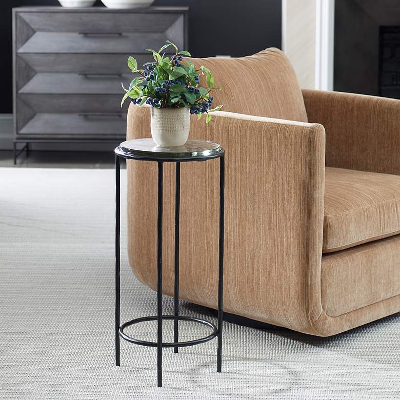 Image 1 Noble Park Victoria 12" Wide Black Round Accent Table