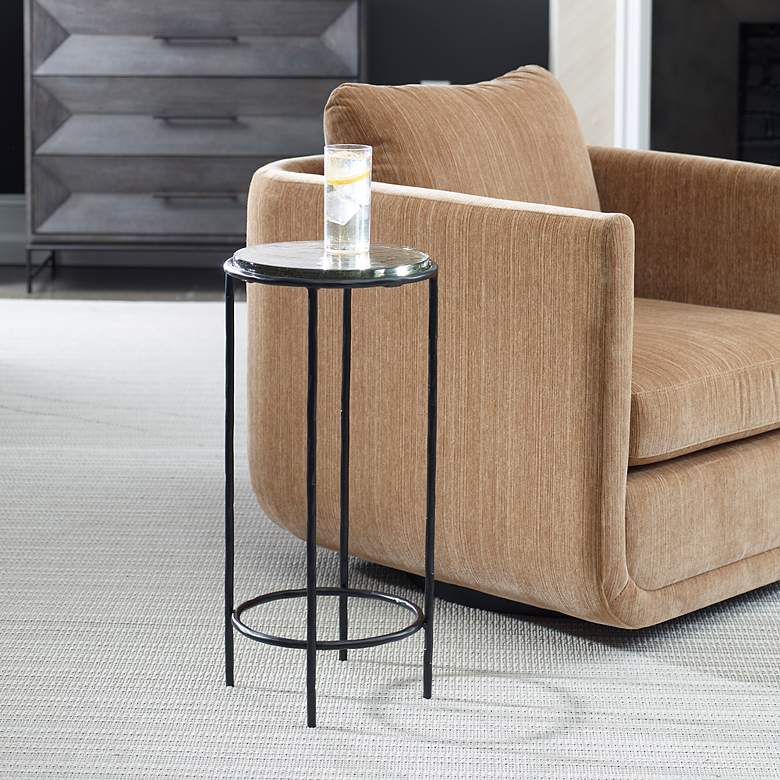 Image 3 Noble Park Victoria 12" Wide Black Round Accent Table more views