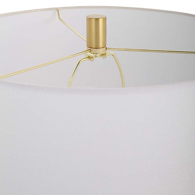 Image 6 Noble Park Vidar White Ceramic and Gold Metal Table Lamp more views