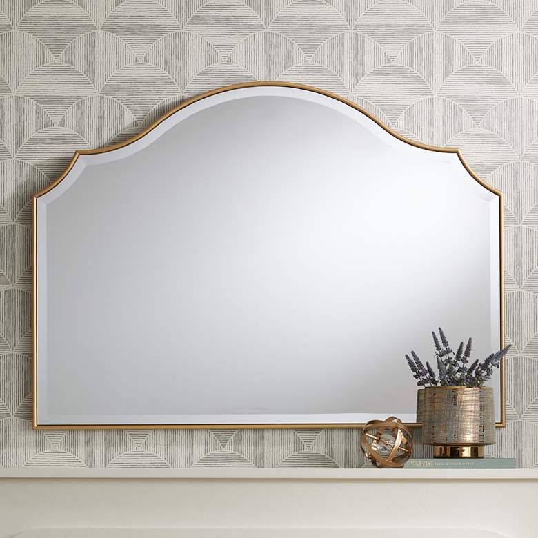Image 1 Noble Park Vinyard Gold 38 inch x 28 inch Arch Wall Mirror