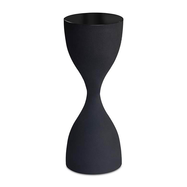 Image 1 Noble Park Zara 9" Wide Black Hourglass Accent Table