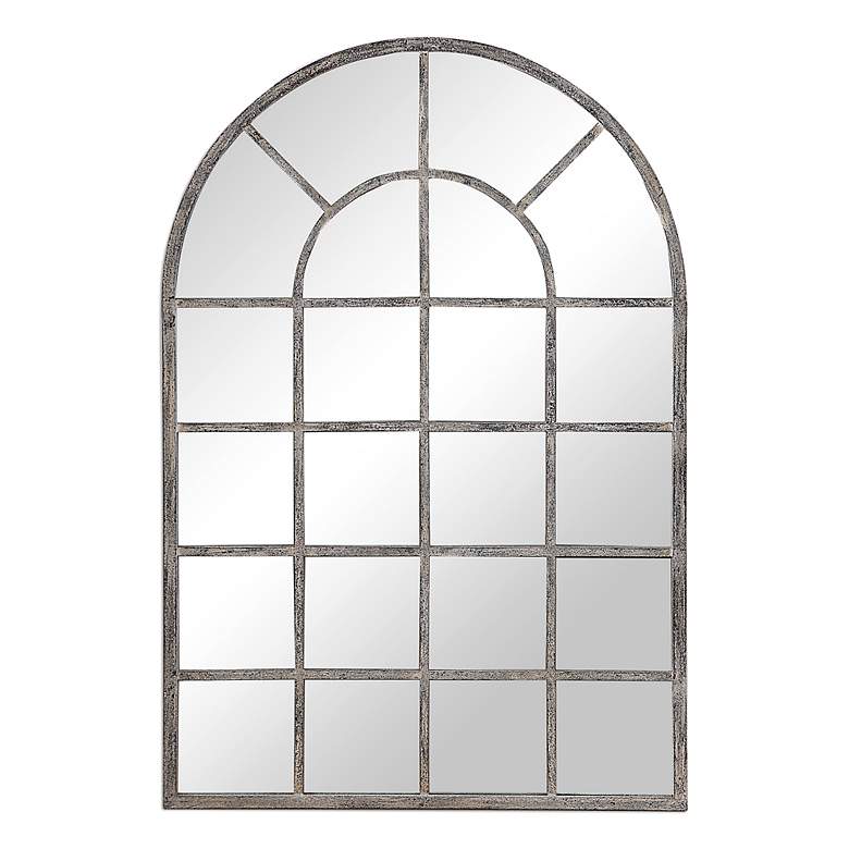Image 2 Noble Park Zinfandel Gray 30" x 44" Window Pane Wall Mirror