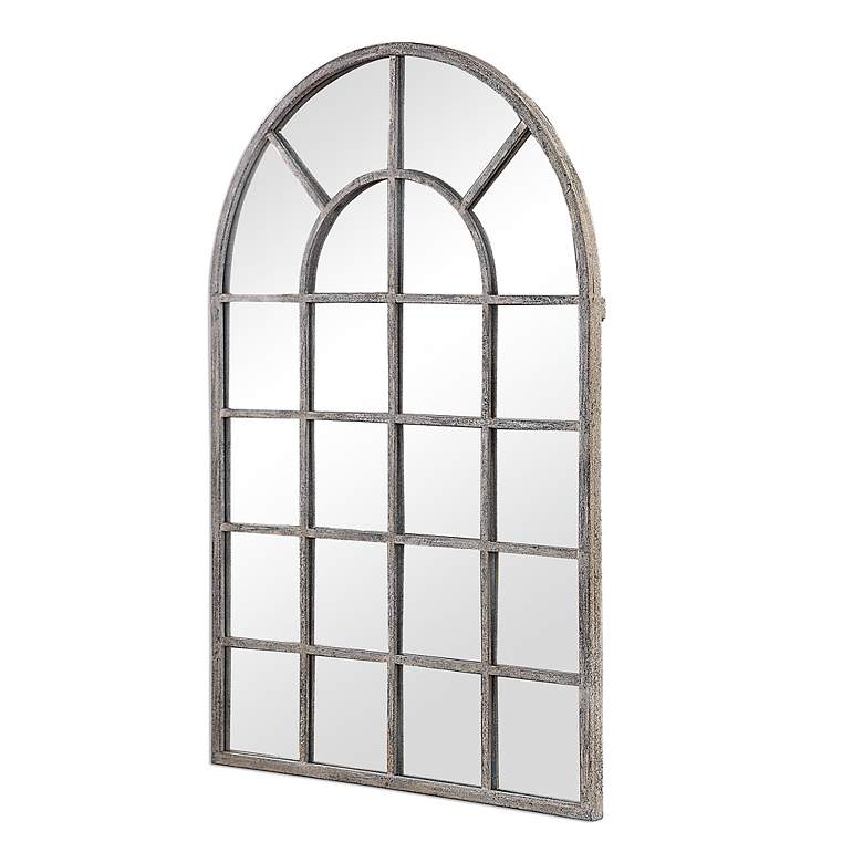 Image 4 Noble Park Zinfandel Gray 30" x 44" Window Pane Wall Mirror more views