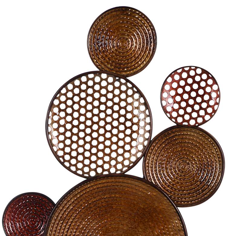 Image 2 Nobu Circle 40 1/4" High Copper Bronze Metal Wall Art more views