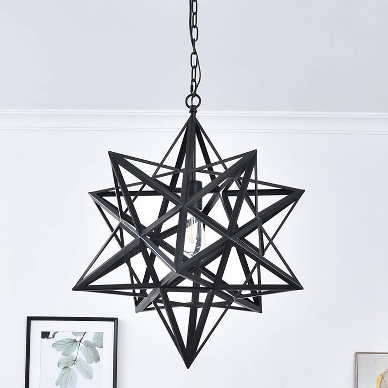 Image 1 Nocturne 1 Lt Black Pendant