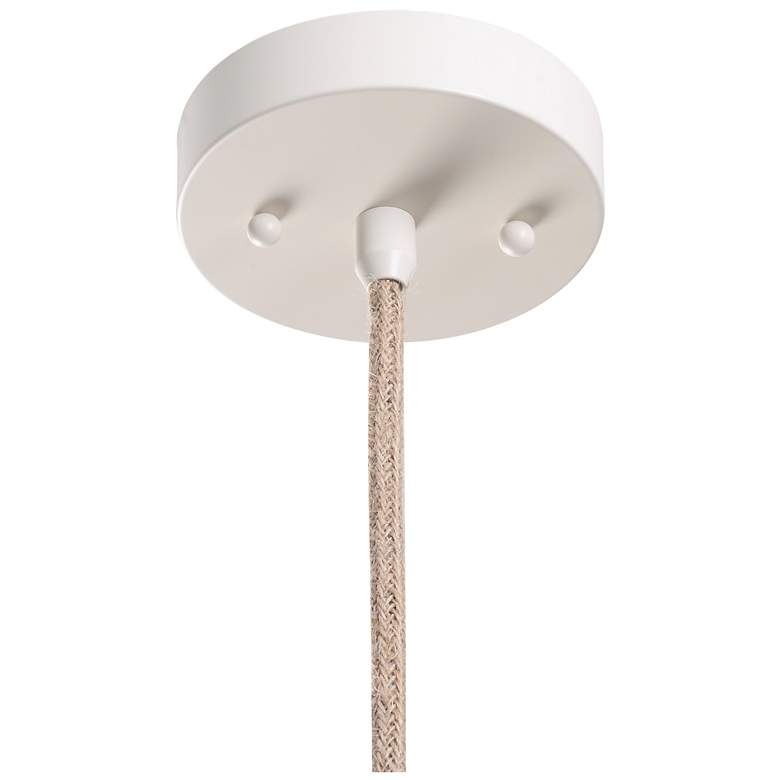 Image 3 Noel 11.81" High White Rattan Pendant more views