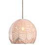 1_Noel 11.81" High White Rattan Pendant