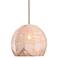 Noel 11.81" High White Rattan Pendant
