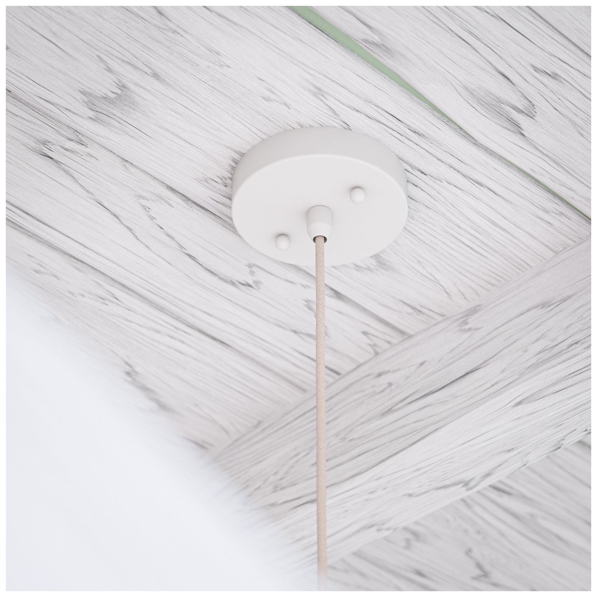 Noel 11.81" High White Rattan Pendant