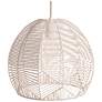 4_Noel 11.81" High White Rattan Pendant more views