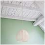 6_Noel 11.81" High White Rattan Pendant more views
