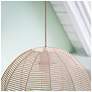 Noel 11.81" High White Rattan Pendant