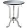 Noel Black Glass Satin Plated Accent Table