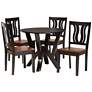 Noelia Two-Tone Brown 5-Piece Dining Table and Chair Set