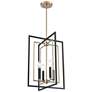 1_Noelle 15" Wide 4-Light Pendant in Matte Black