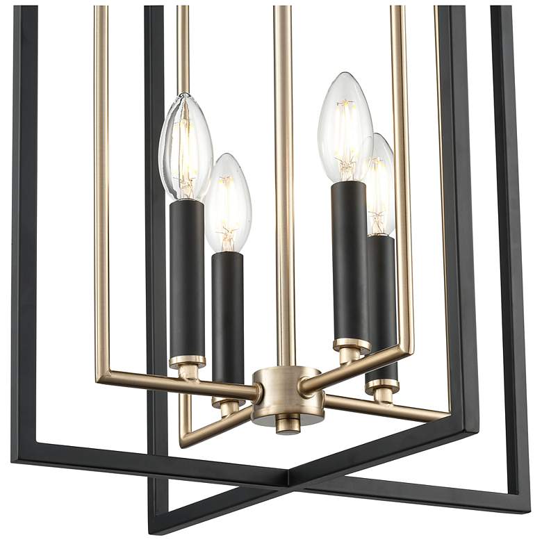 Image 3 Noelle 15" Wide 4-Light Pendant in Matte Black more views