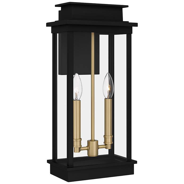 Image 2 Noelle 18 3/4" High Matte Black 2-Light Outdoor Wall Light