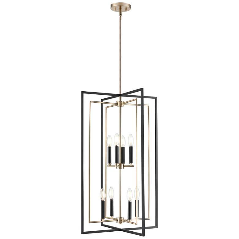 Image 2 Noelle 20" Wide 8-Light Pendant in Matte Black more views